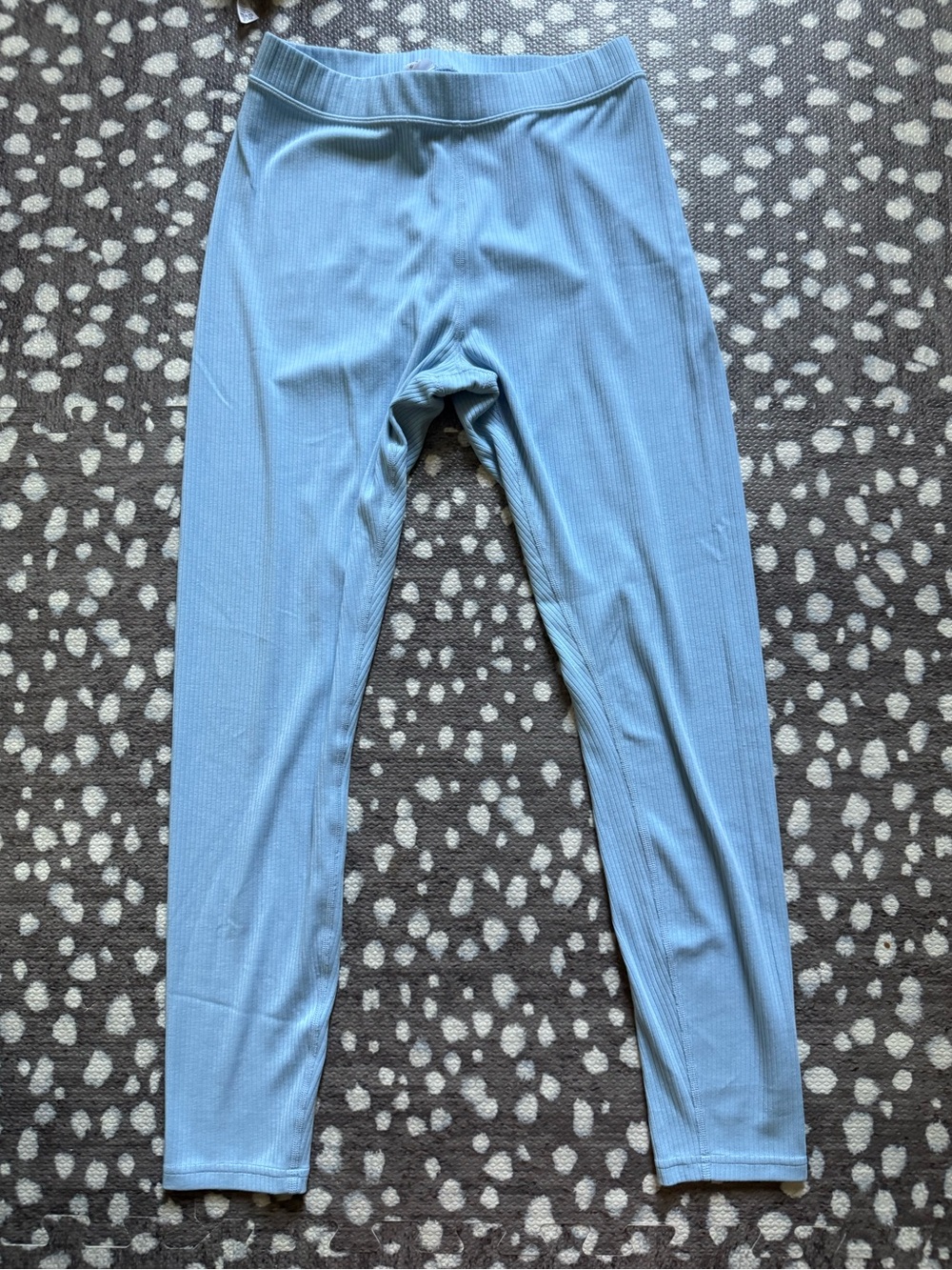 ALO Yoga Light Blue Ribbed Leggings - Size Medium